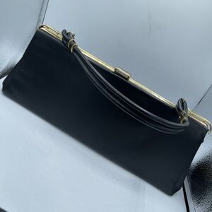 Stylemark Vintage Black Gold Clasp 50's Purse